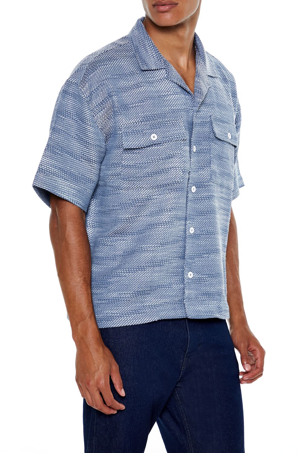 Textured Cuban Collar Shirt