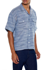 Textured Cuban Collar Shirt
