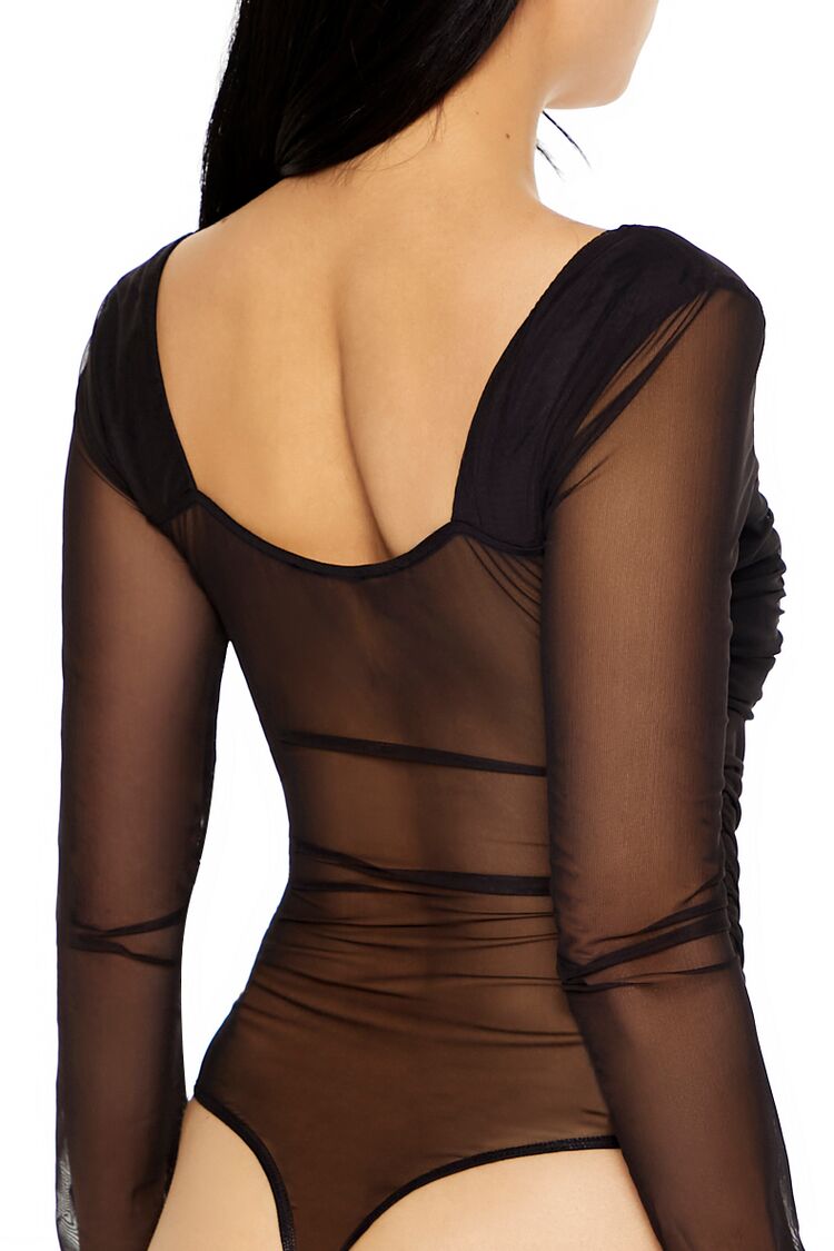Sheer Mesh Sweetheart Bodysuit