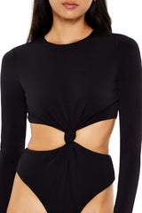 Knotted Cutout Bodysuit