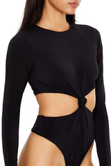 Knotted Cutout Bodysuit