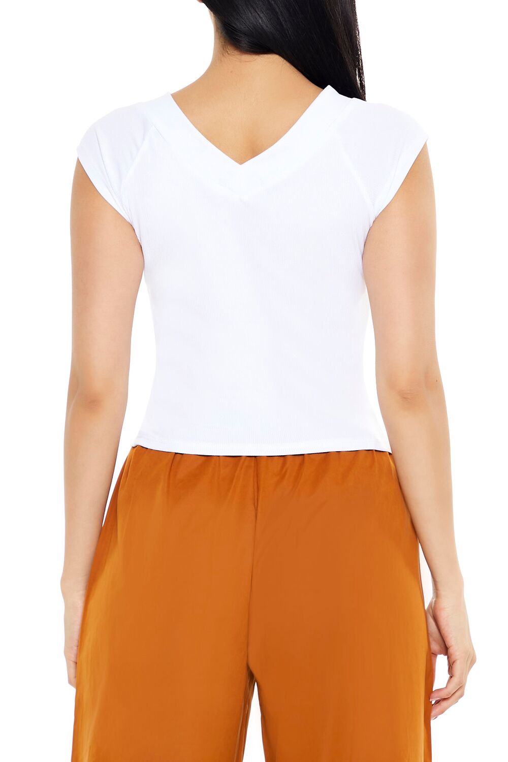 Ribbed Cap-Sleeve Baby Tee
