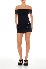 Foldover Off-the-Shoulder Top