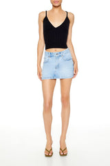 Cropped Sweater-Knit Cami