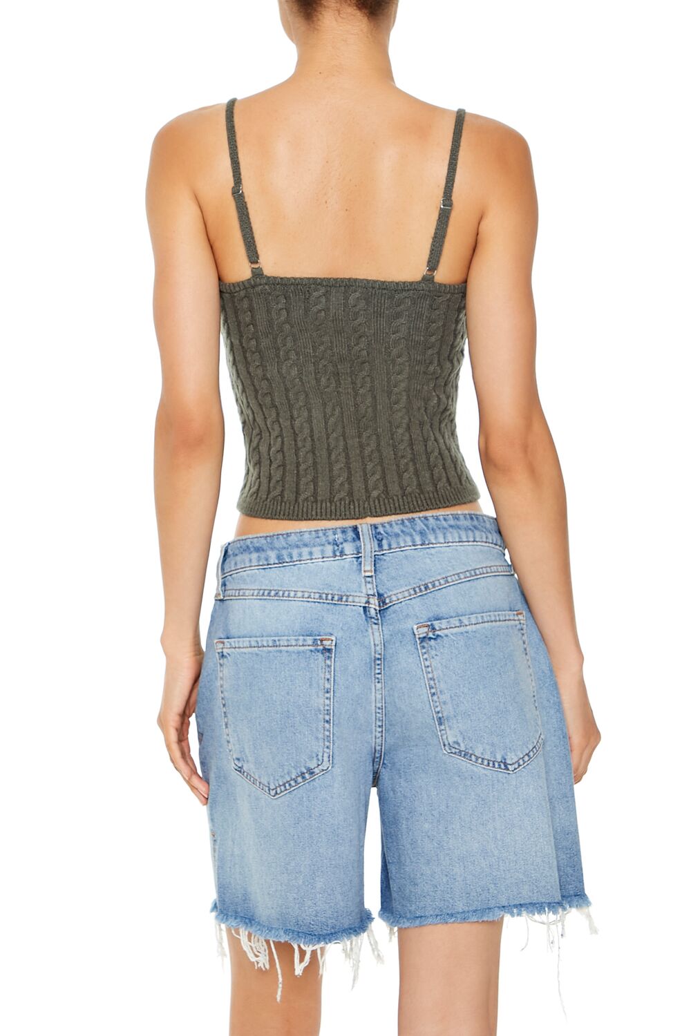 Cropped Sweater-Knit Cami