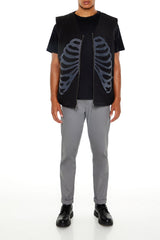 Skeleton Ribcage Zip-Up Vest