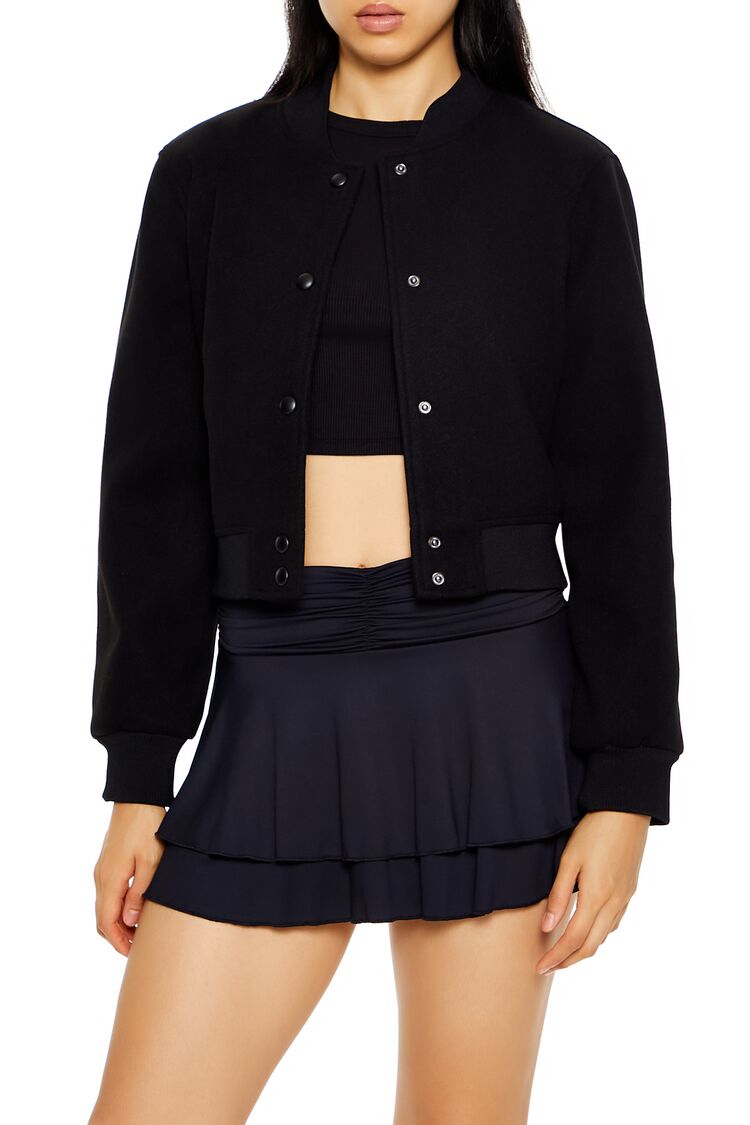 Cropped Bomber Jacket