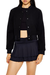 Cropped Bomber Jacket