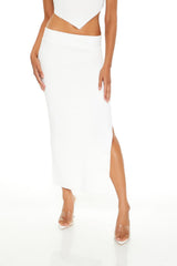 Sweater-Knit Midi Skirt