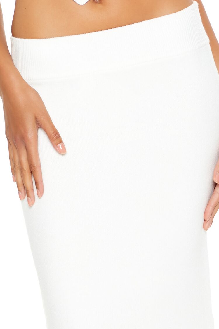 Sweater-Knit Midi Skirt