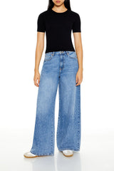 Cropped Seamless Ribbed Tee