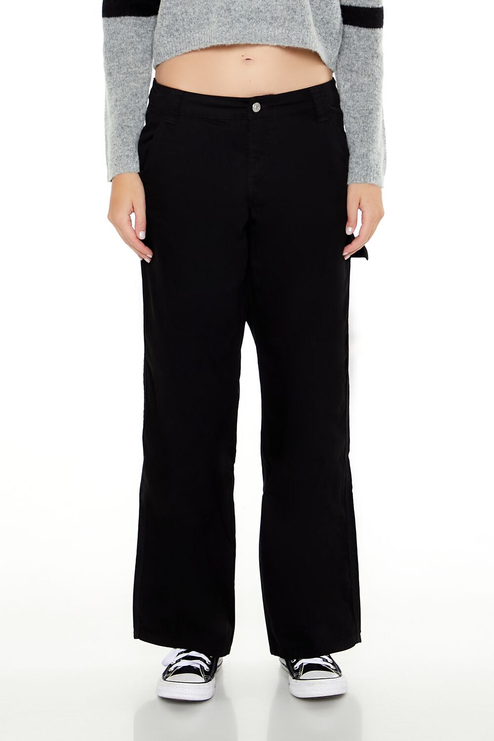 Poplin Low-Rise Pants