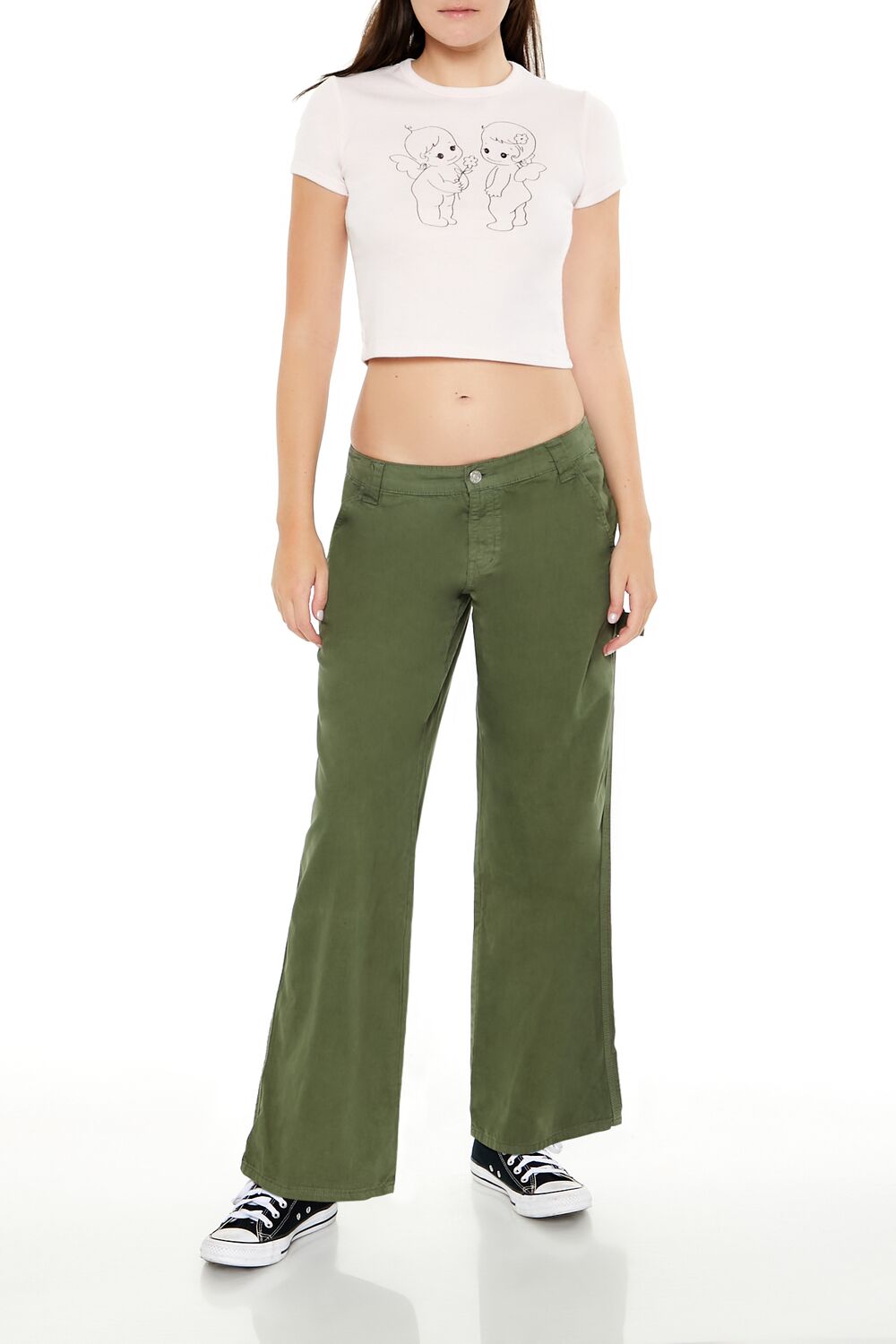 Poplin Low-Rise Pants