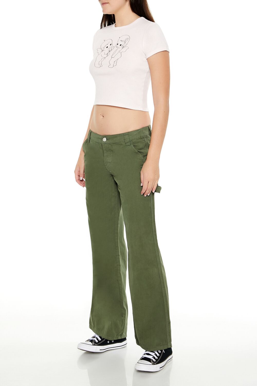 Poplin Low-Rise Pants