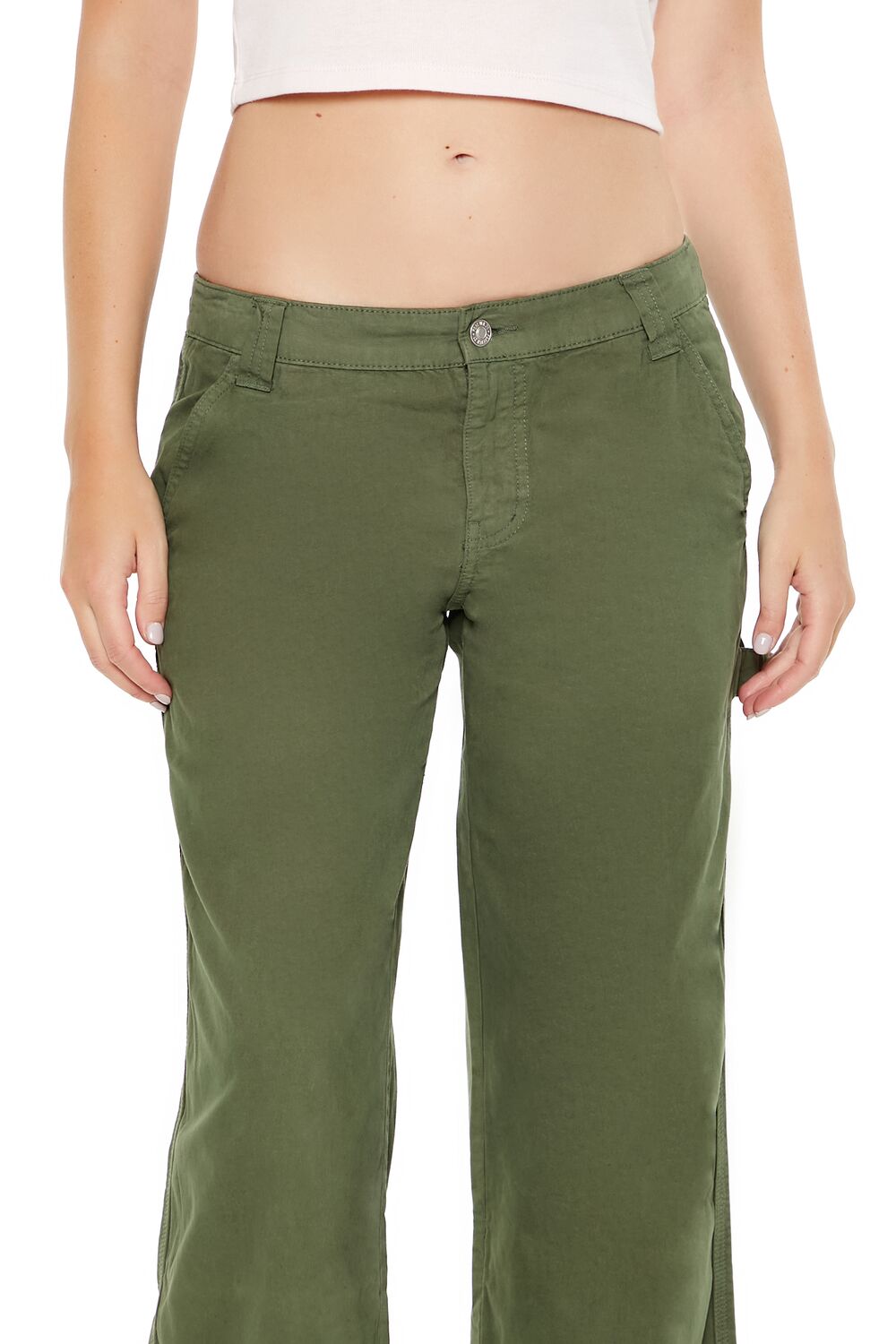 Poplin Low-Rise Pants