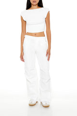 Twill Toggle Drawstring Joggers