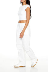 Twill Toggle Drawstring Joggers