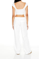 Twill Toggle Drawstring Joggers