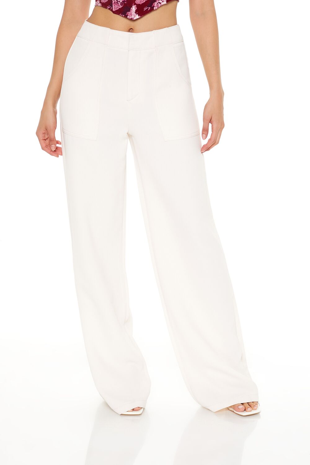 High-Rise Wide-Leg Trouser Pants