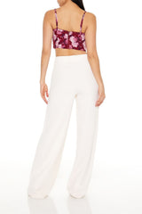 High-Rise Wide-Leg Trouser Pants