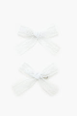Lace Bow Hair Clip Set