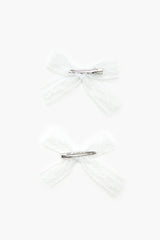 Lace Bow Hair Clip Set