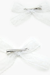 Lace Bow Hair Clip Set