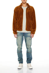 Faux Shearling Zip-Up Shacket