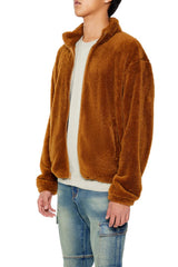 Faux Shearling Zip-Up Shacket
