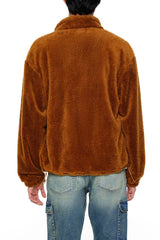 Faux Shearling Zip-Up Shacket