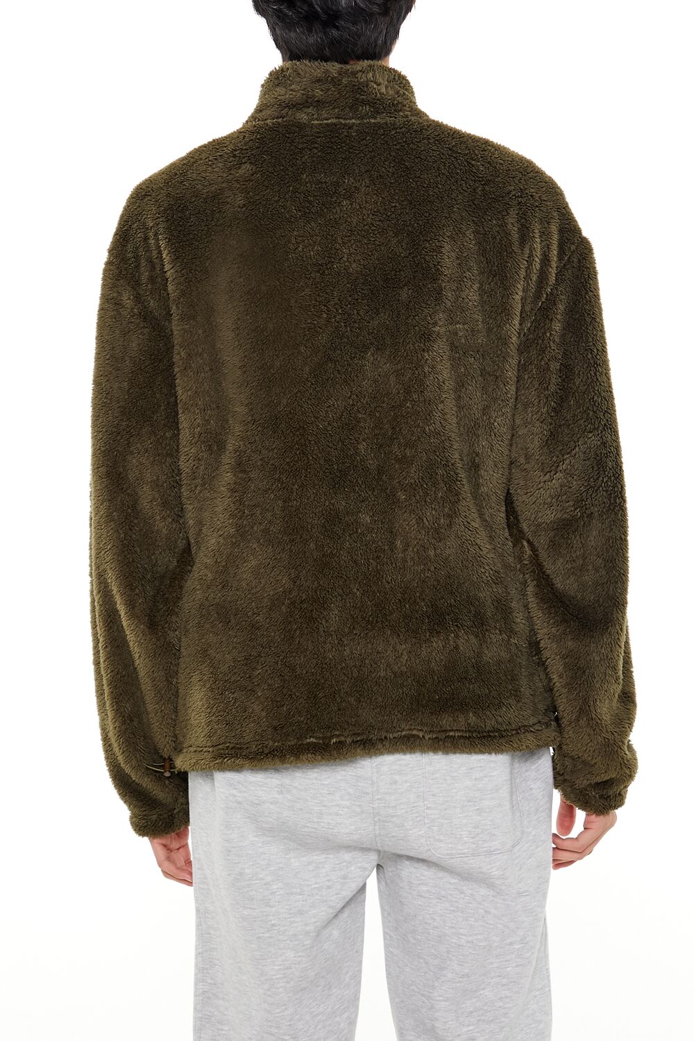 Faux Shearling Zip-Up Shacket