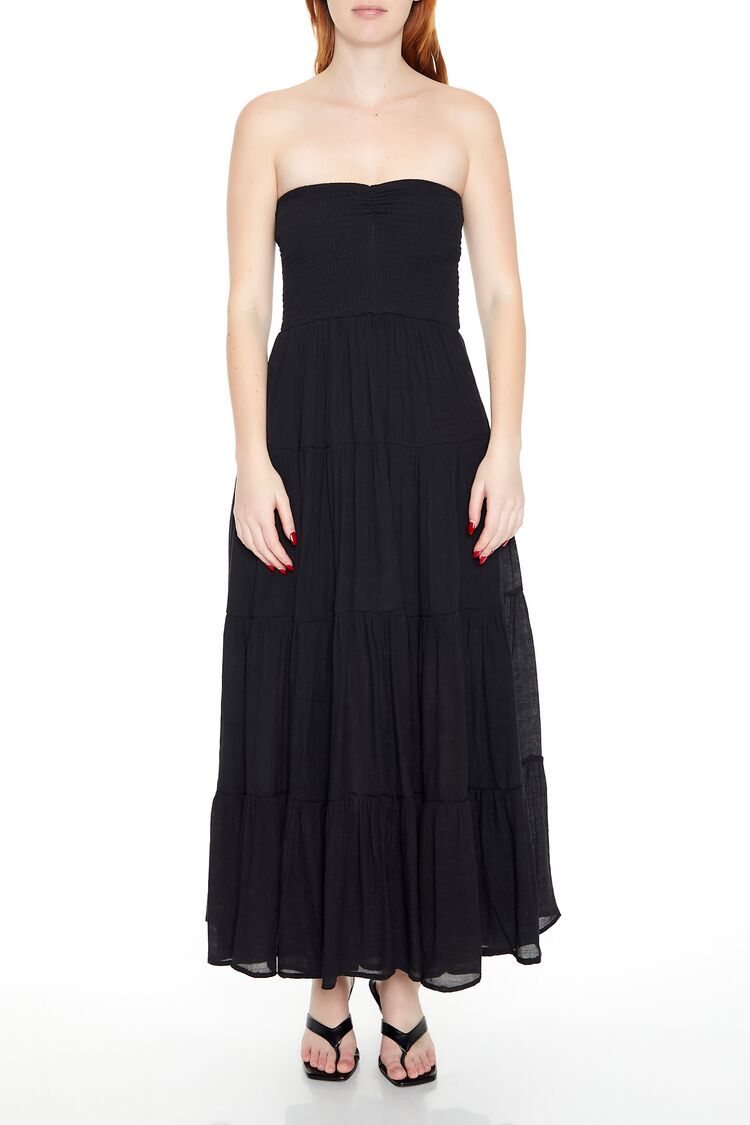 Tiered Strapless Maxi Dress