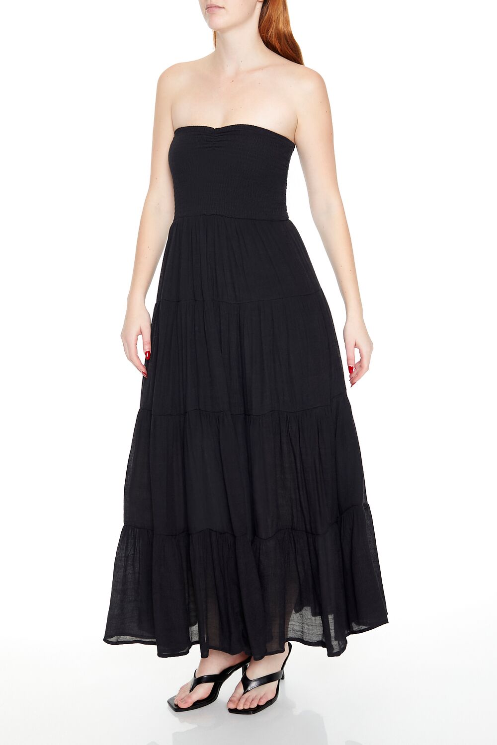 Tiered Strapless Maxi Dress