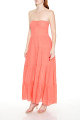 Tiered Strapless Maxi Dress