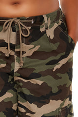 Plus Size Camo Print Fleece Sweatpants