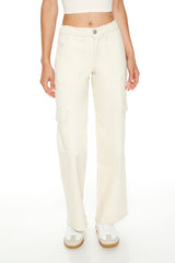 Twill Low-Rise Cargo Pants
