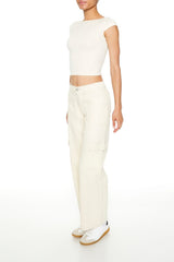 Twill Low-Rise Cargo Pants