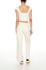 Twill Low-Rise Cargo Pants