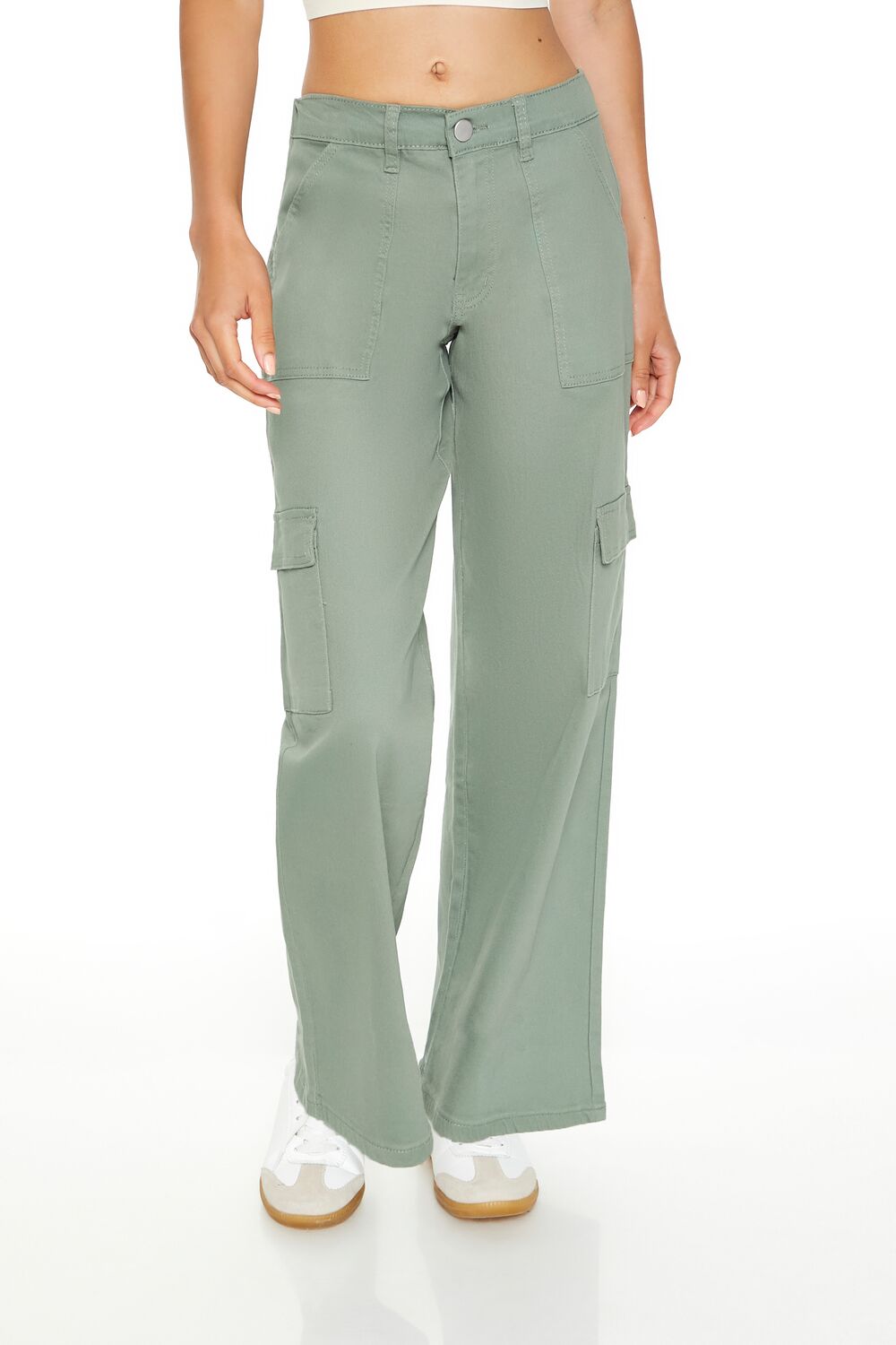 Twill Low-Rise Cargo Pants