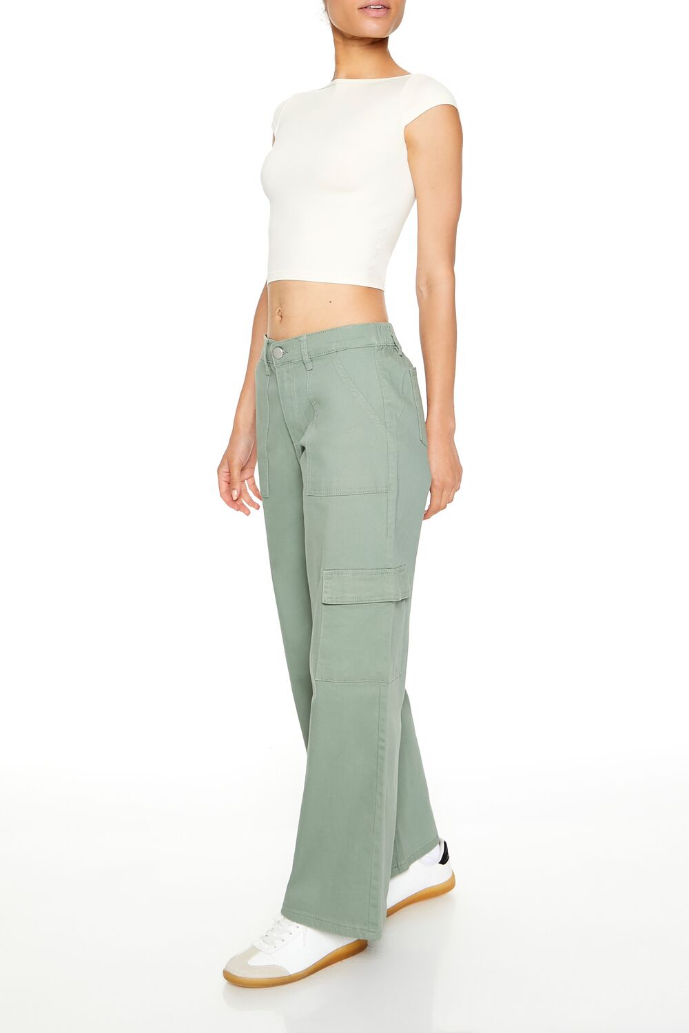 Twill Low-Rise Cargo Pants