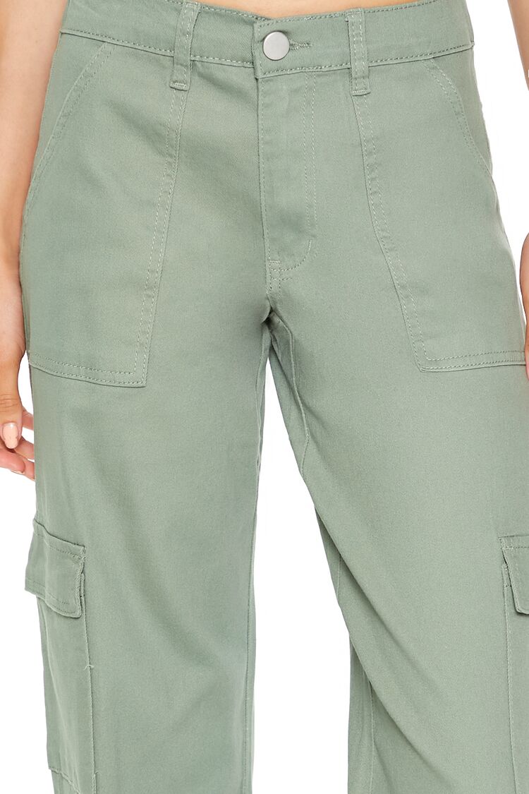 Twill Low-Rise Cargo Pants
