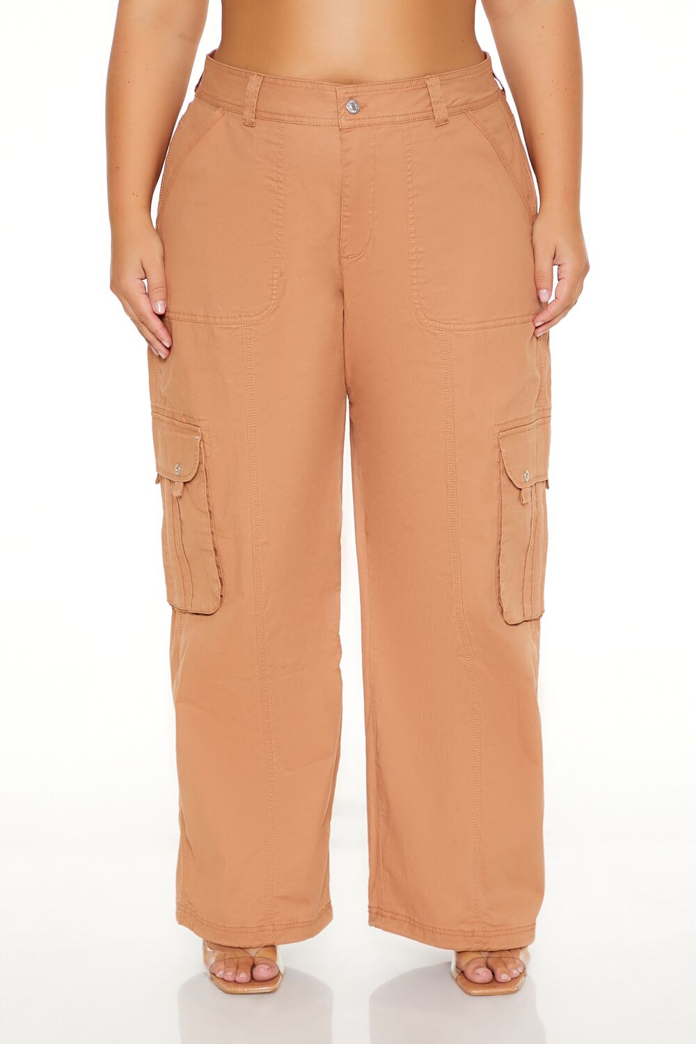 Plus Size Mid-Rise Cargo Pants