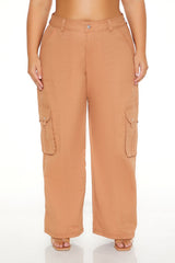 Plus Size Mid-Rise Cargo Pants