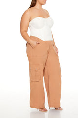 Plus Size Mid-Rise Cargo Pants