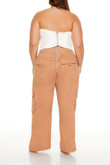 Plus Size Mid-Rise Cargo Pants