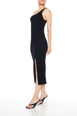 Ribbed One-Shoulder Midi Dress