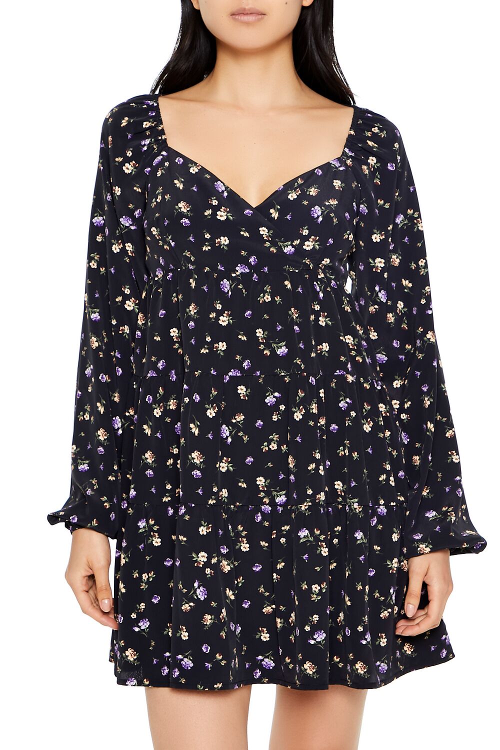Ditsy Floral Babydoll Mini Dress