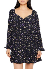 Ditsy Floral Babydoll Mini Dress