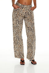 Leopard Print Baggy Jeans