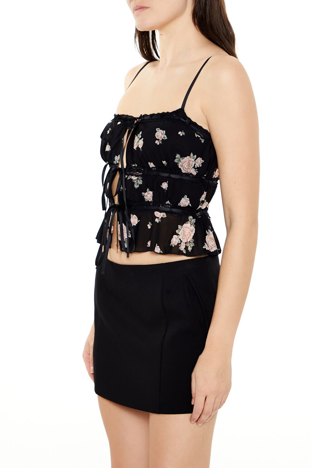 Rose Print Cropped Cami